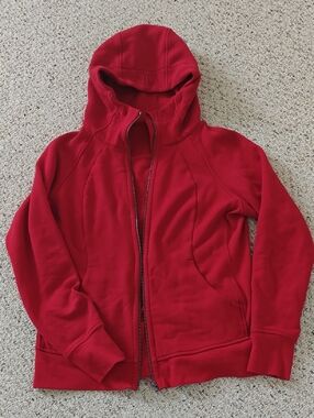 lululemon athletica Red Full-Zip Hoodie